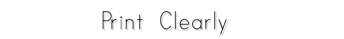 Print Clearly  font
